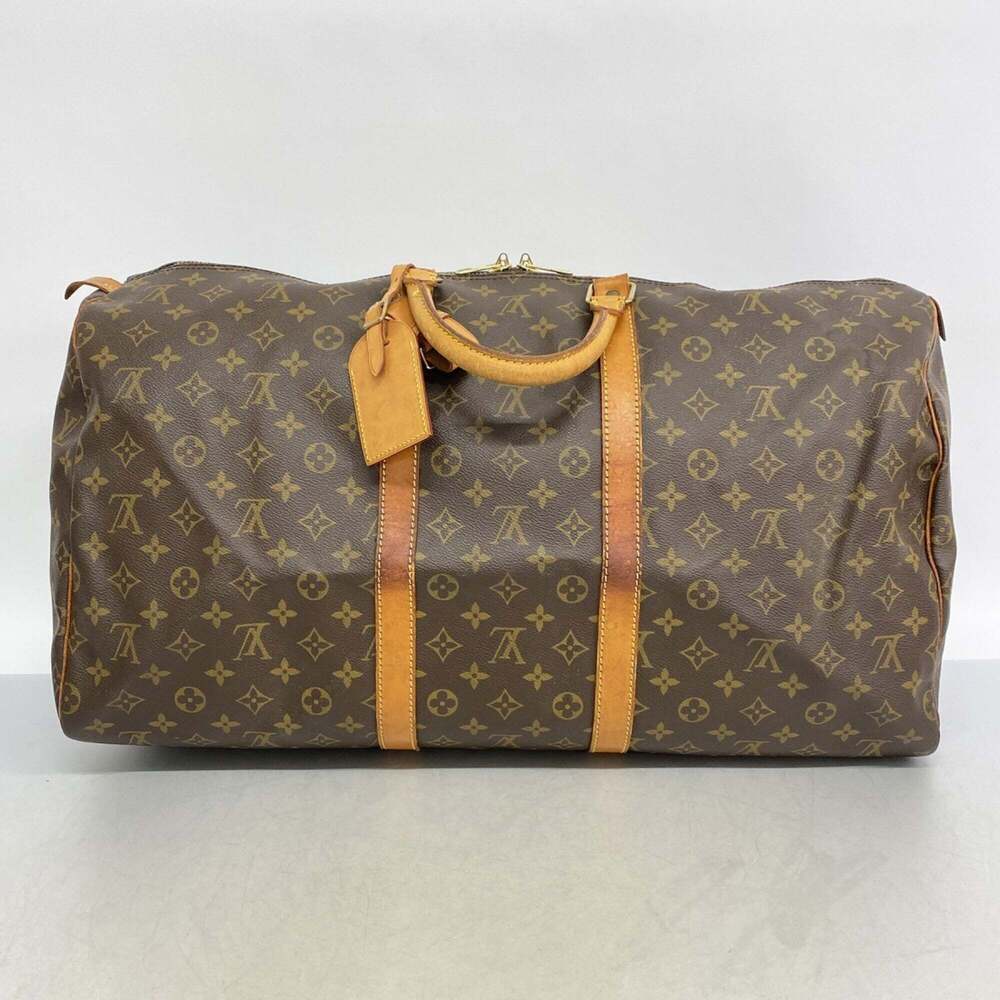 LOUIS VUITTON Authentic Brown Monogram Keepall 55 Boston Bag - Picture 12 of 12
